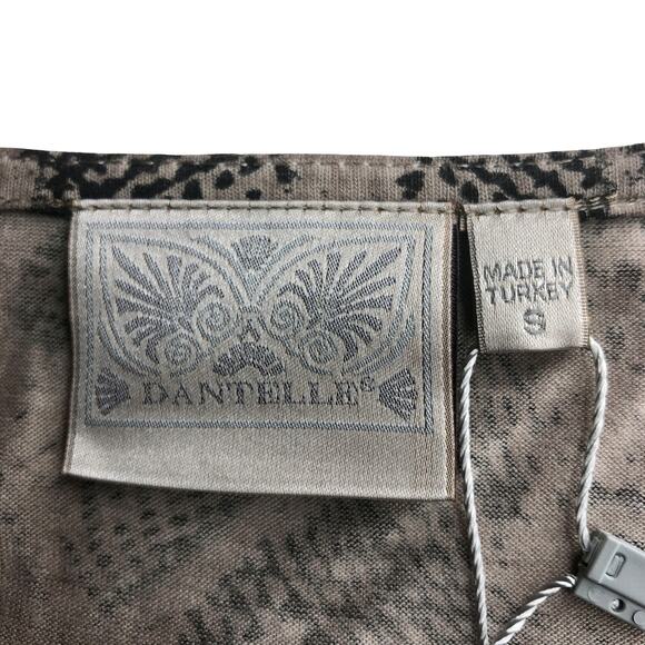 Dantelle Moon Snake V-Neck Twist Front Top - Size Small - Picture 9 of 12